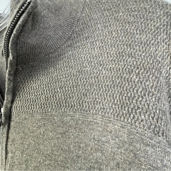 BANANA REPUBLIC Men's cotton silk cashmere brown gray quarter-zip sweater, sz XL - Picture 4 of 5